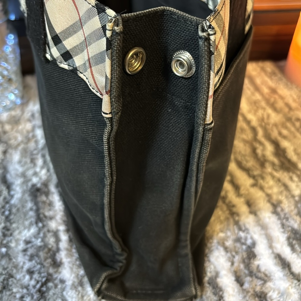 Burberry Blue Label Denim Tote.  Black denim! - Picture 4 of 8